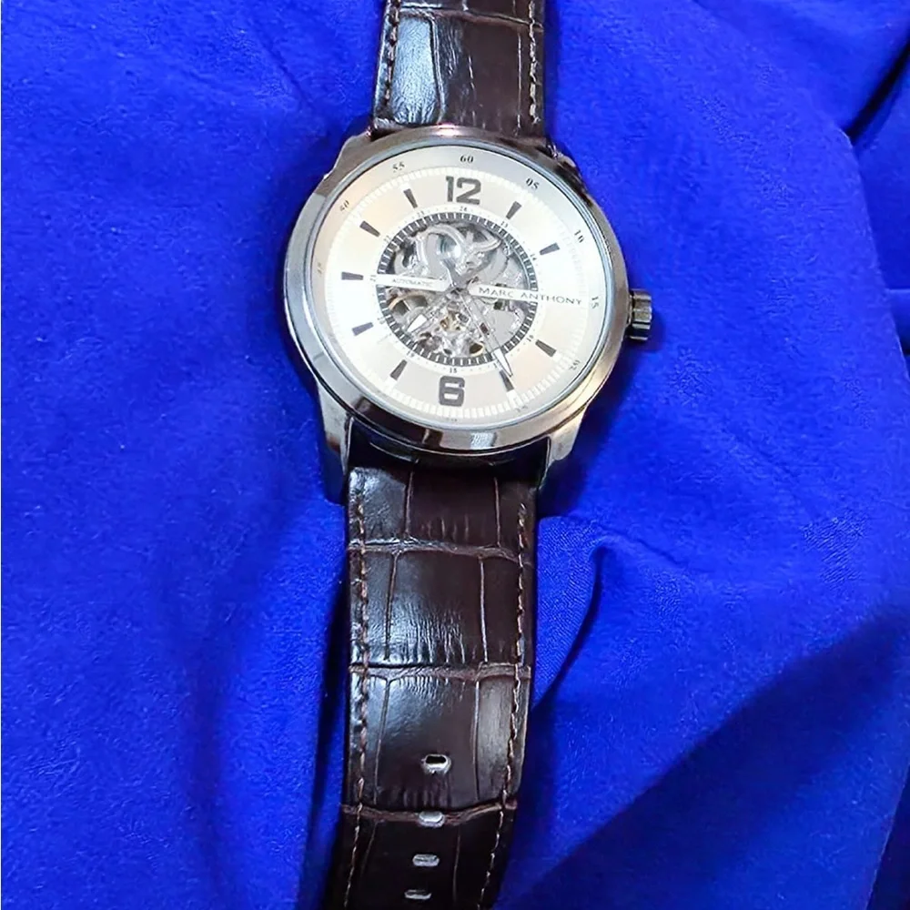 Marc Anthony Skeleton Dial 49mm Automatic Classic Mens Watch
